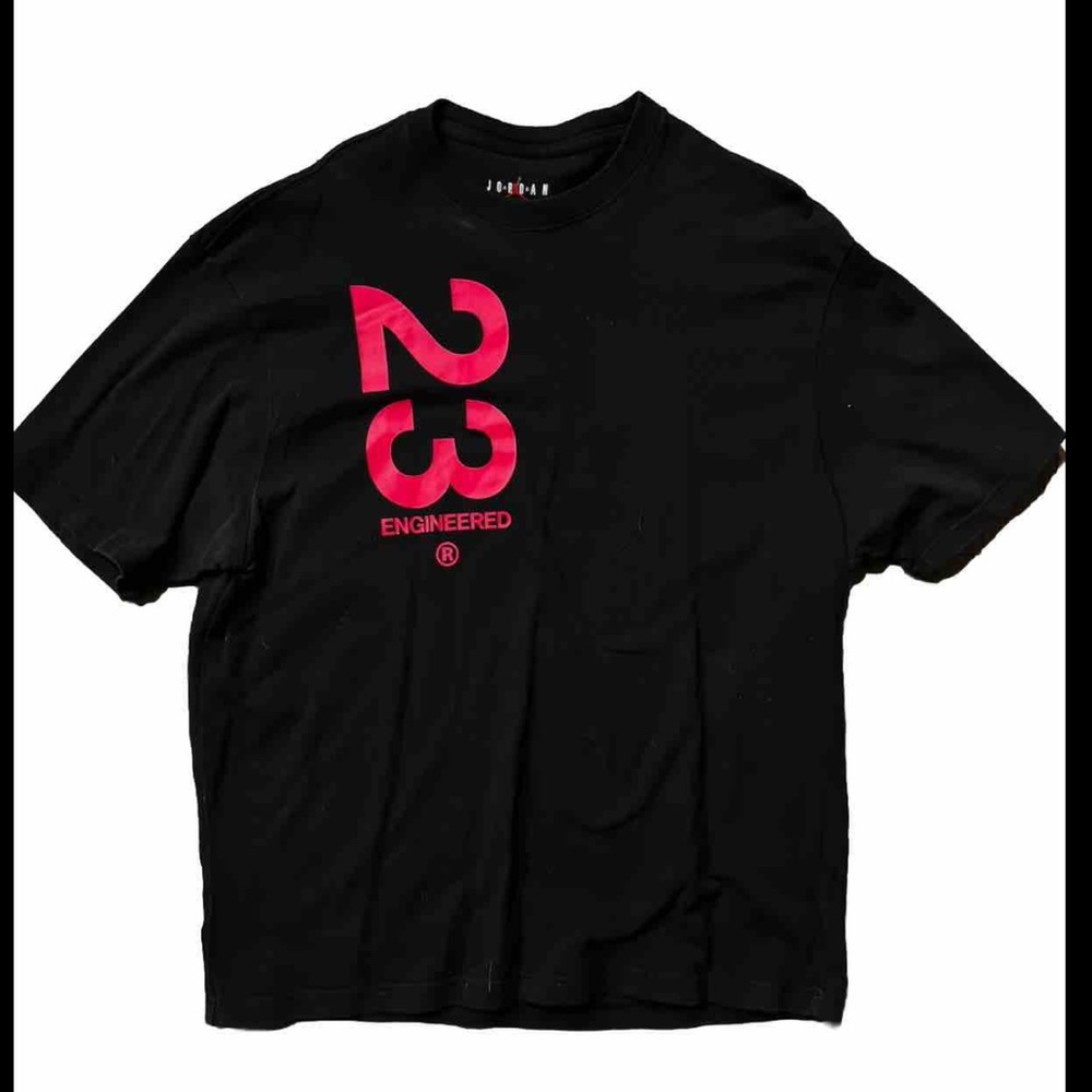 Air Jordan Mens Crew Neck T Shirt Short Sleeves Graphic Print Black Size L
